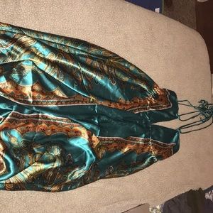 Silk backless dress